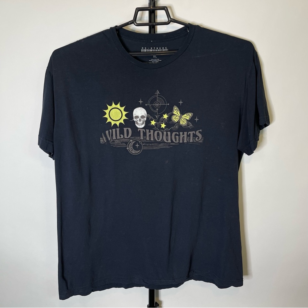 DX-Xtreme Wild Thoughts Black Short Sleeve Shirt Size XL Men’s